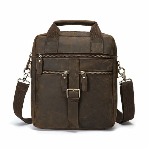 Men's Leather Retro Messenger Bag For Daily Occasion