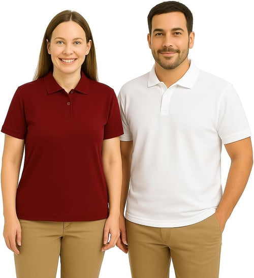 Misharen Unisex 2Pcs Combo Polo T-Shirt for Men & Women – 240 GSM
