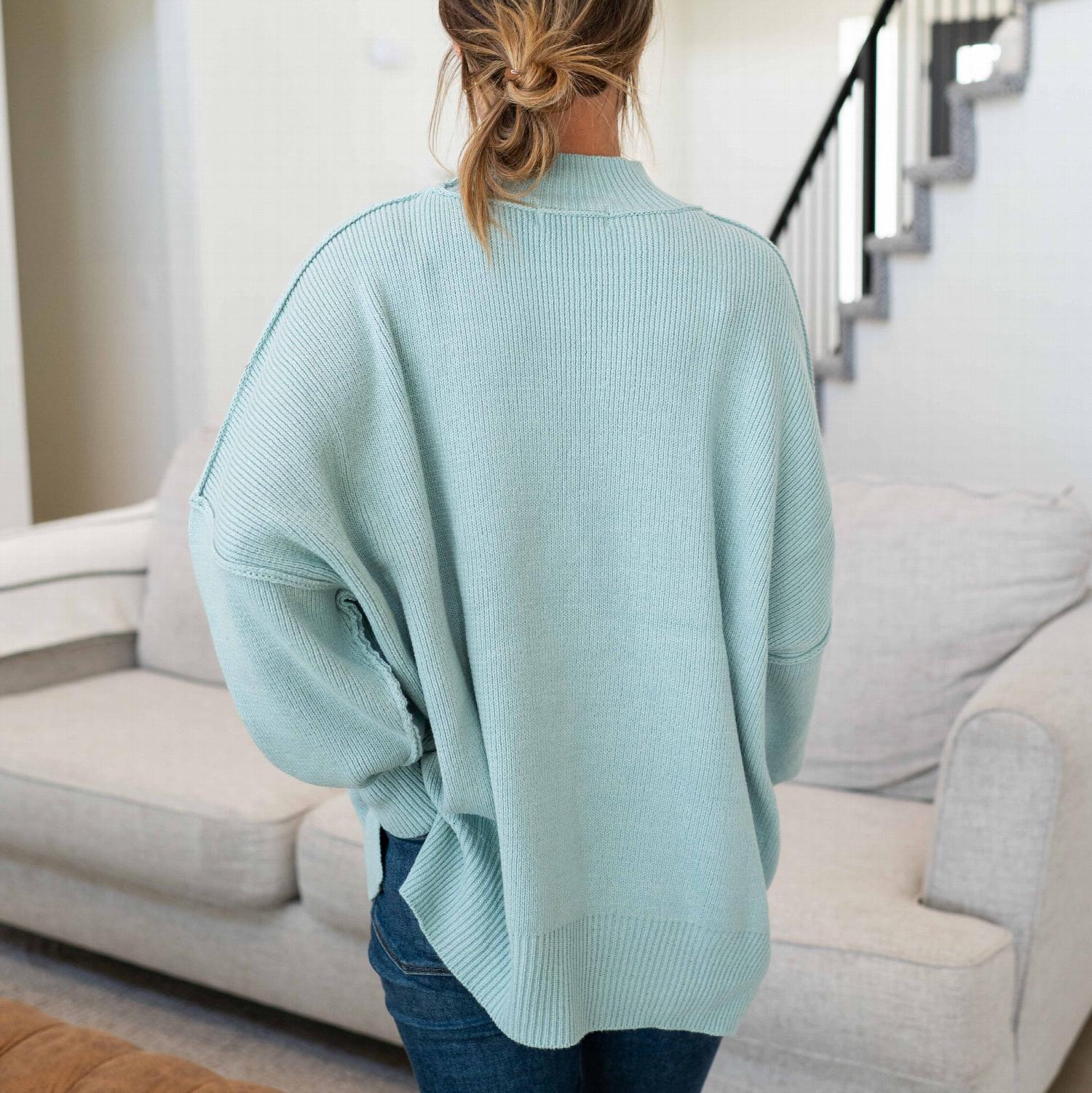 Side Slit Oversized Sweater