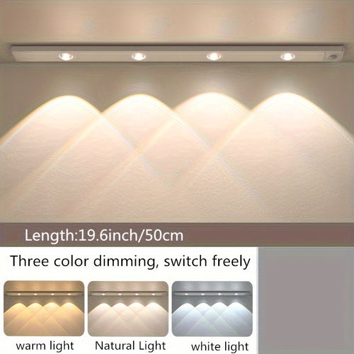 LED Motion Sensing Strip Light with Rechargeable USB and Color
