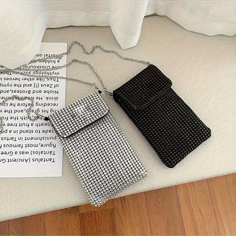 Women Crossbody Bag Glitter Rhinestone Evening Bag Purse Sequin