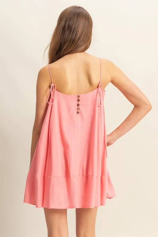 HYFVE A-Line Flowy Mini Cami Dress with Pockets