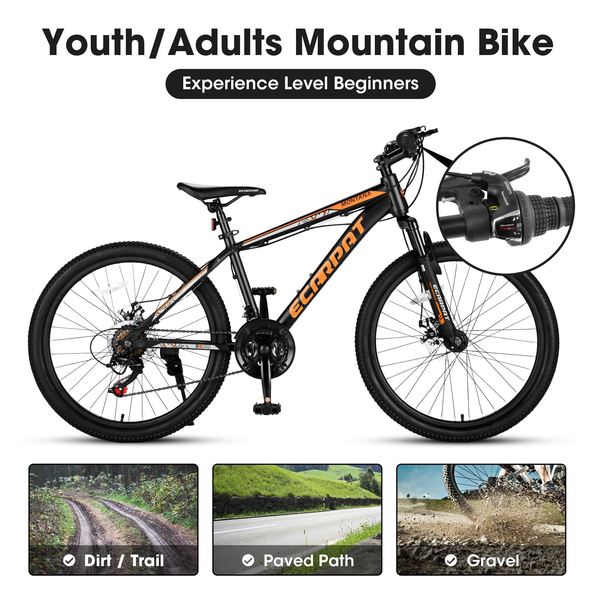 City-Cruizer – 24" Carpat™ ALUMINIUM Mountain Bike (21-Speed,