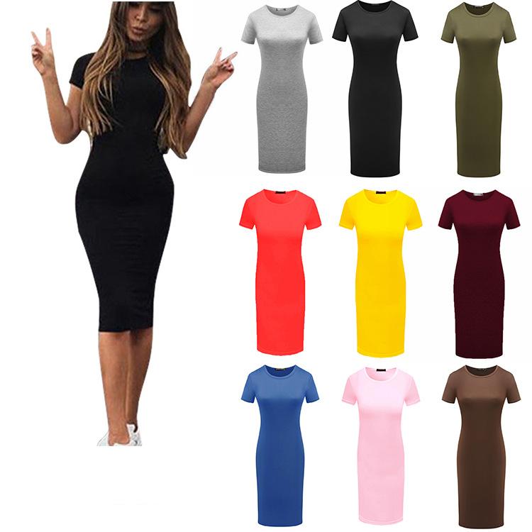 Slim Fit Short Sleeve Dress