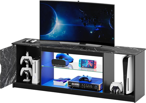LED Gaming TV Stand for PS5/Xbox, 65 Inch