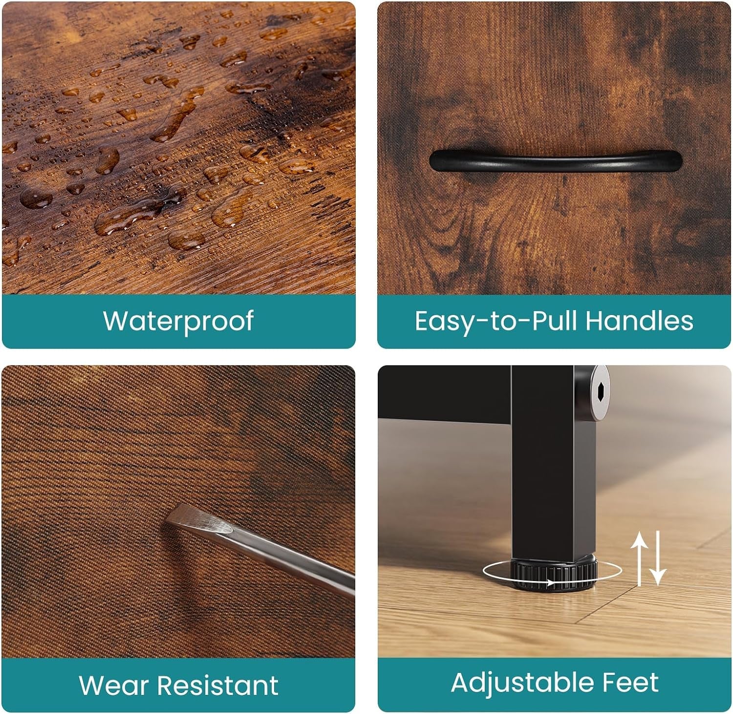 Dresser for Bedroom with 5 Drawers, Wide Chest of Drawers, Fabric