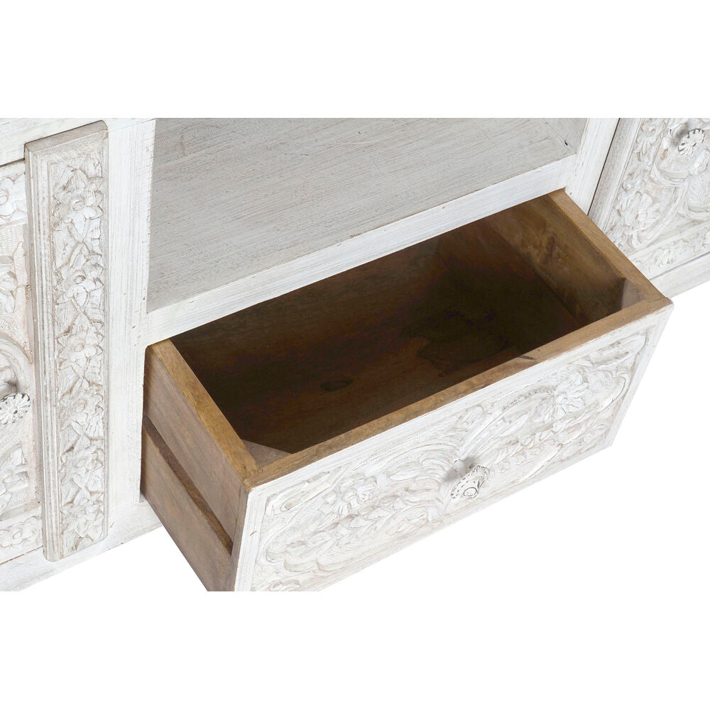 TV furniture DKD Home Decor White 151 x 40 x 60 cm Wood Mango wood
