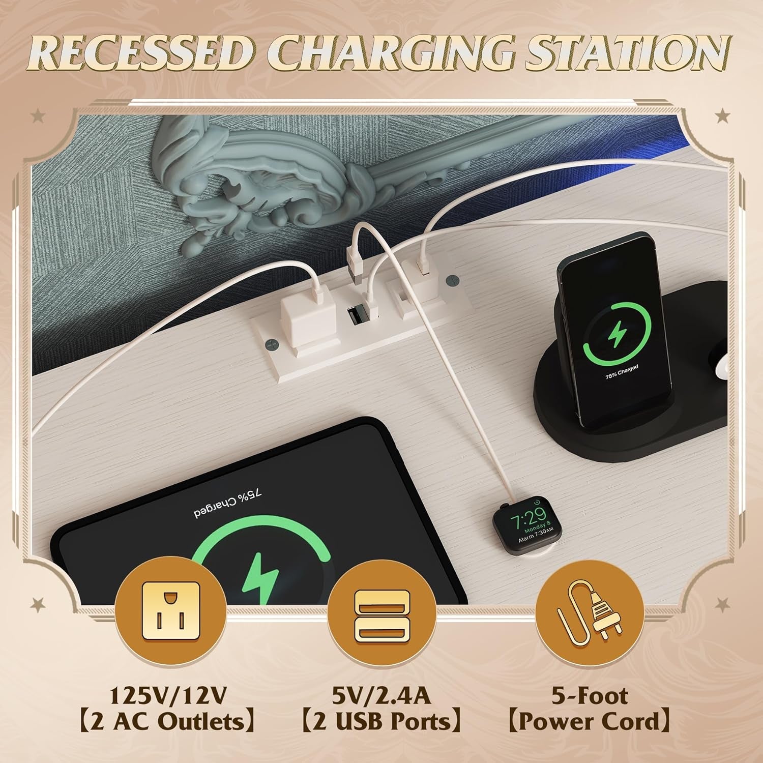 White Dresser for Bedroom, TV Stand for Bedroom for 55 Inch TV with