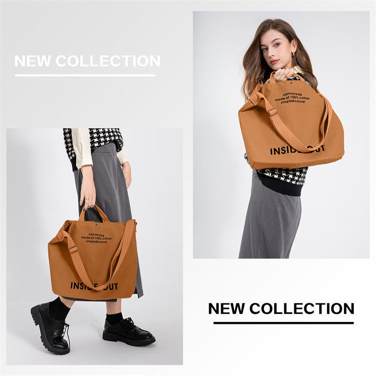 Large Capacity Shopping Bag Women Black Canvas Tote Bag High-End
