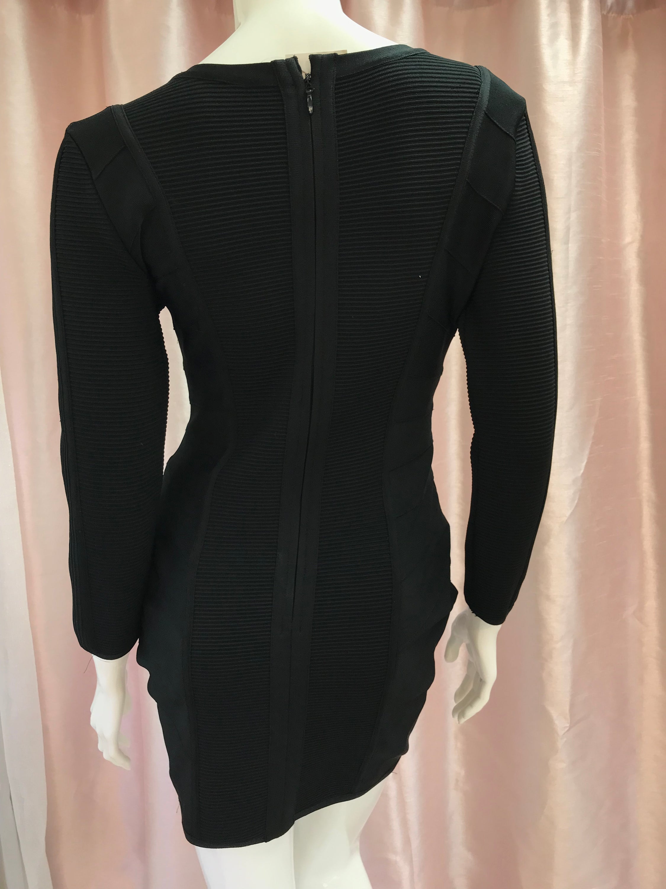 Edgy Bodycon Hooks Mini Dress