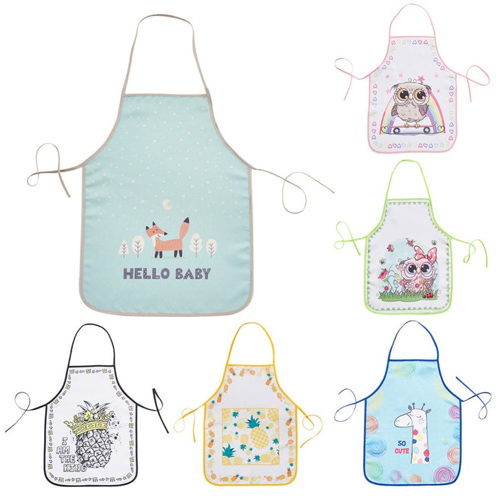 Animal Printed Cartoon Apron for Kids Children