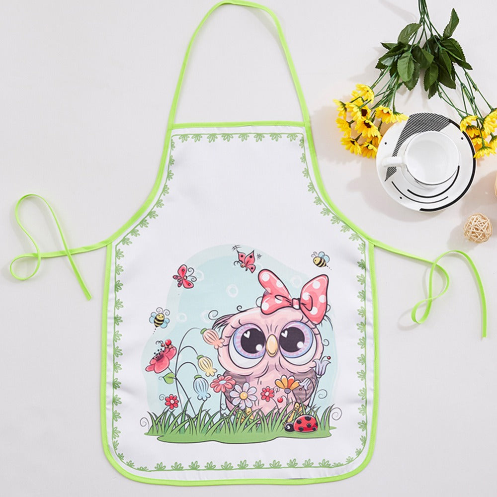 Animal Printed Cartoon Apron for Kids Children