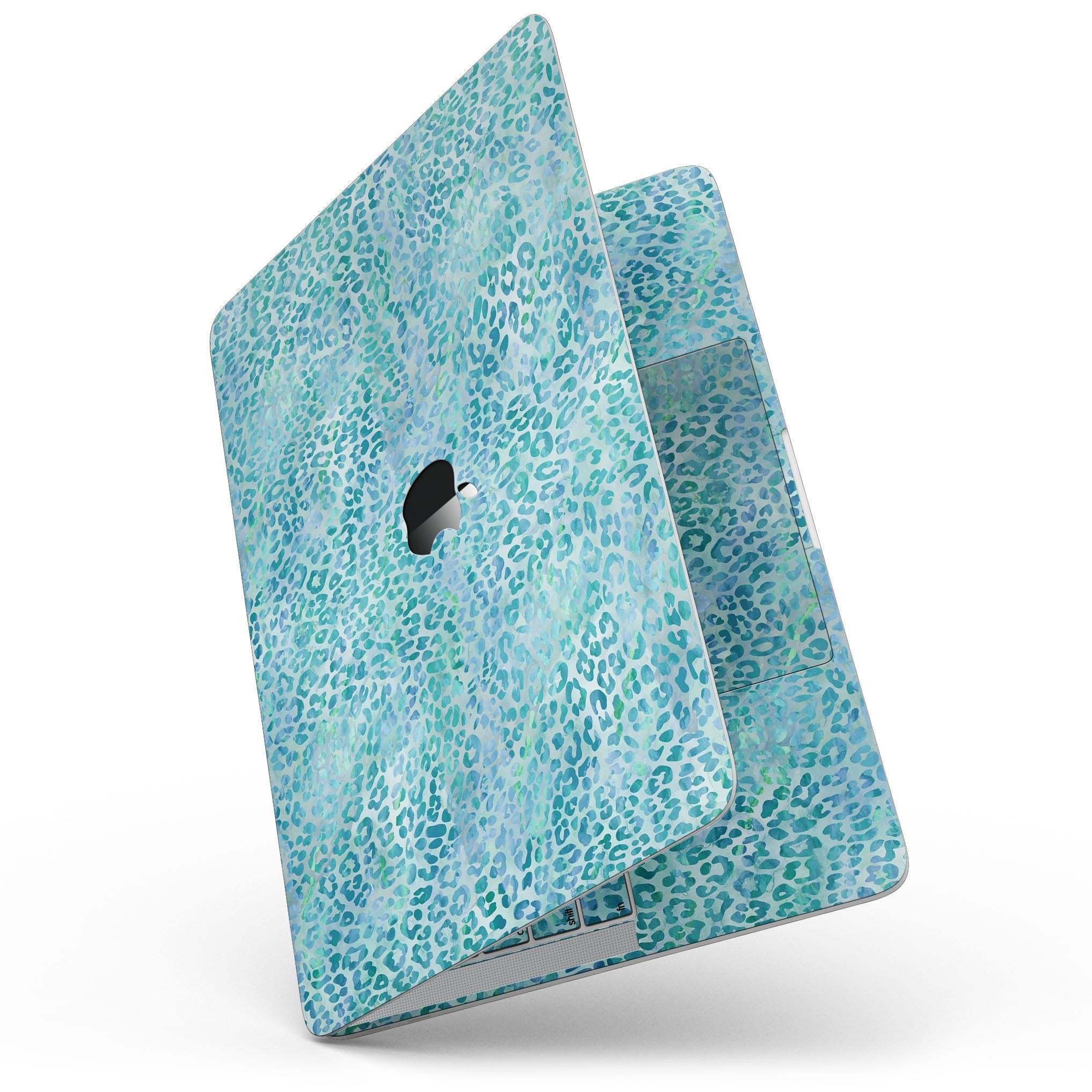 Aqua Watercolor Leopard Pattern - 13" MacBook Pro without Touch Bar