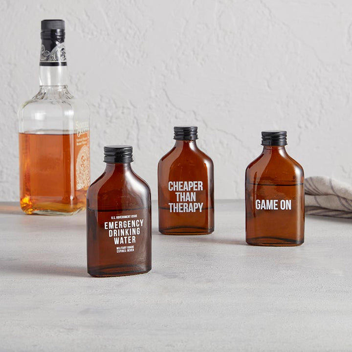 Game On Amber Mini Flask | Fathers Day, Dad Gift, Sports Themed Liquor