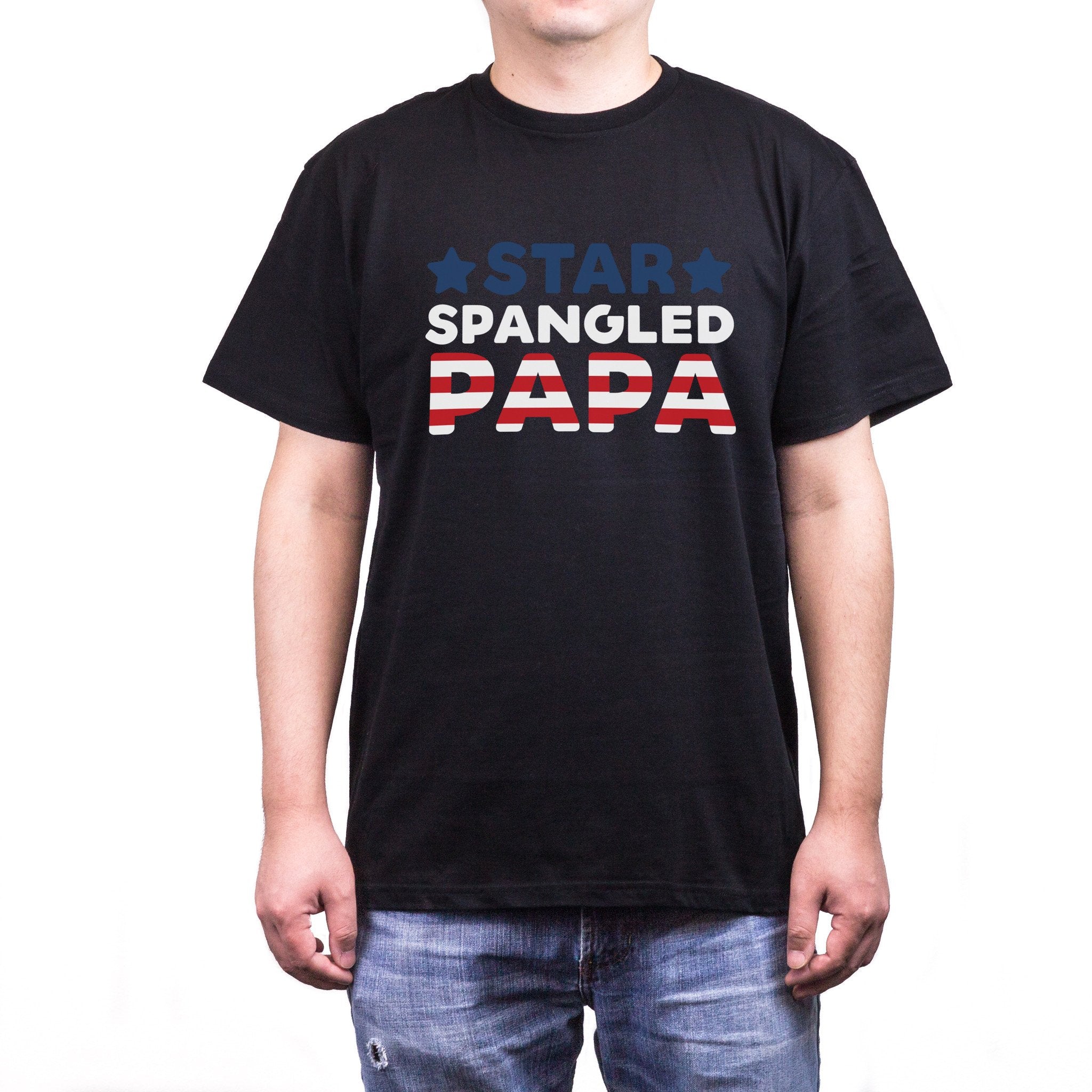 Star Spangled Papa Cute T-shirt for Fourth of July