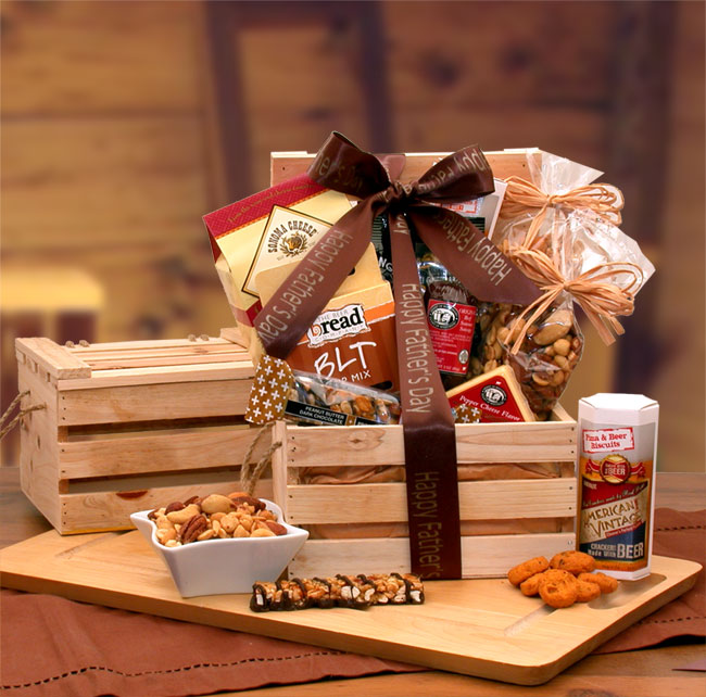 Dad's Favorites Premium Nuts & Snacks Crate - Father's Day gift - Gift