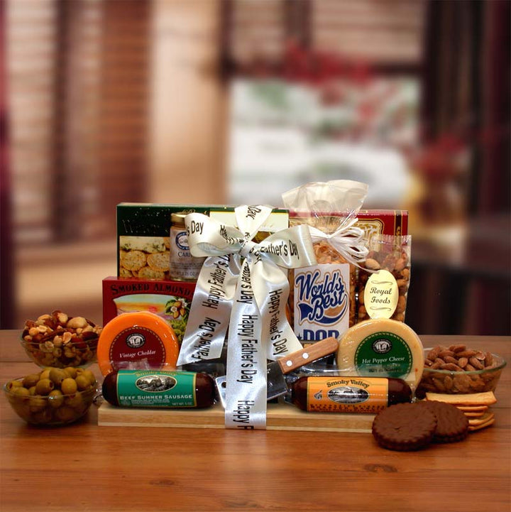 Fathers Day Ultimate Gourmet Nut & Sausage Board - Father's Day gift -