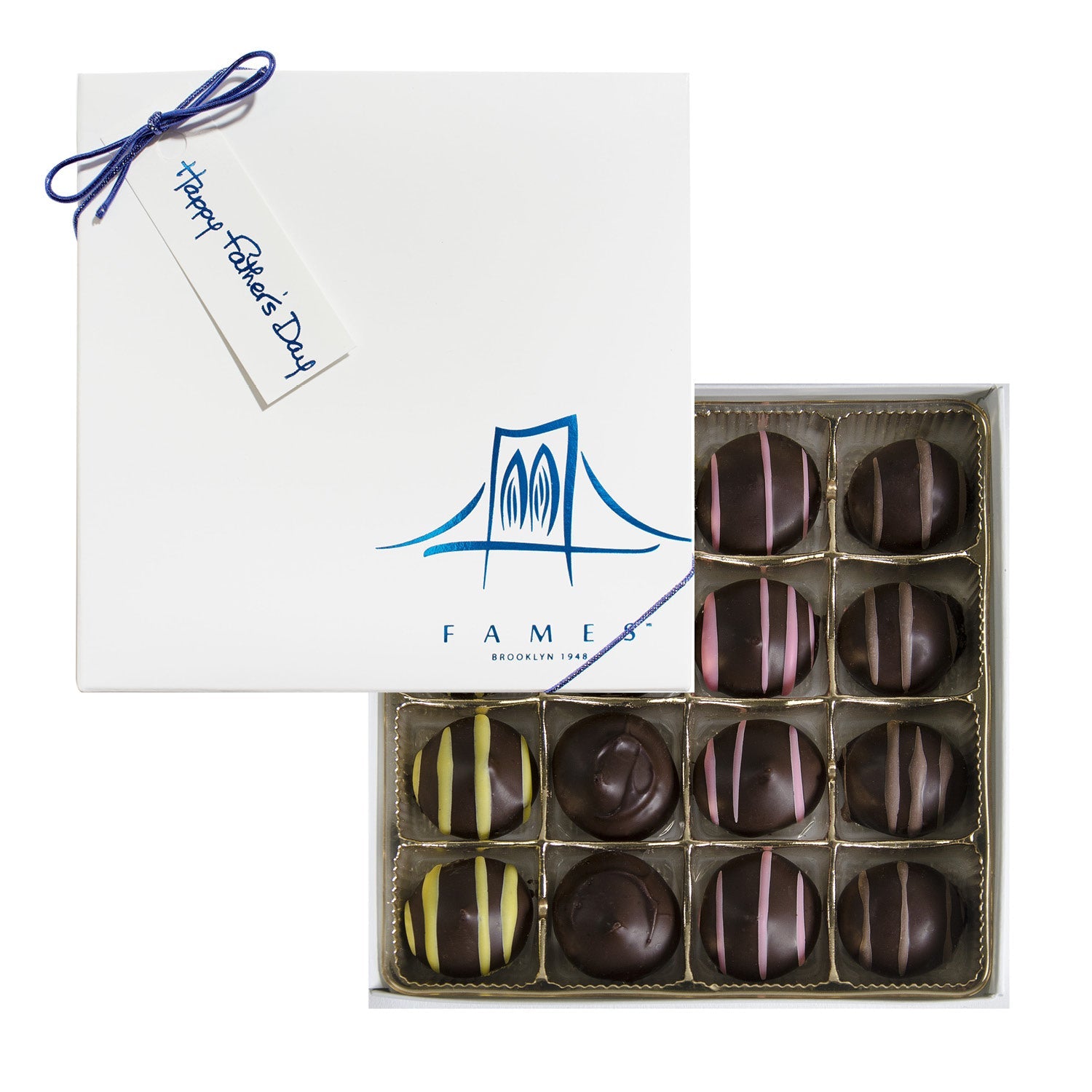 Father's Day chocolate Candy Gift Box, Kosher, Dairy Free.