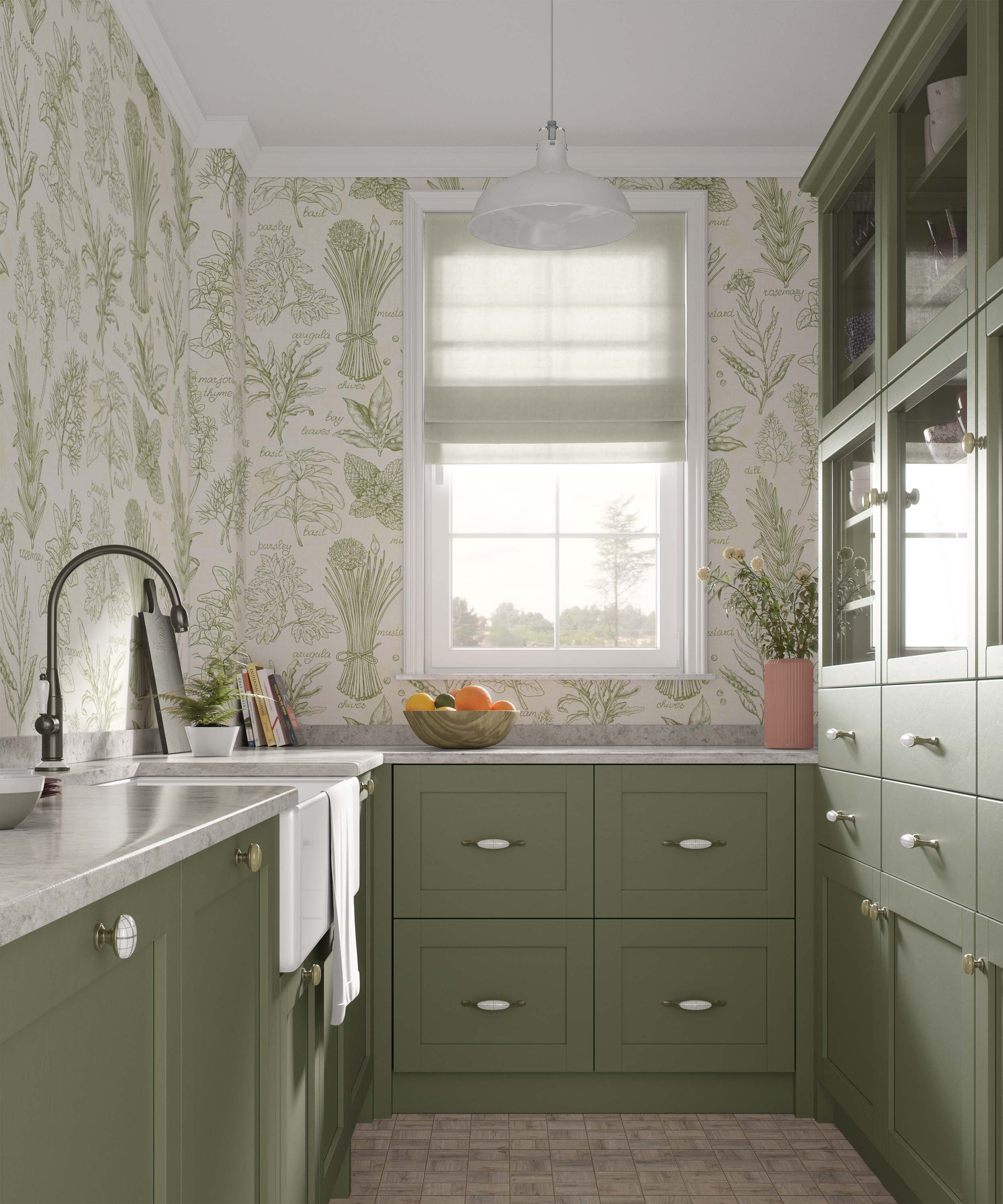 Kitchen Herbs Wallpaper