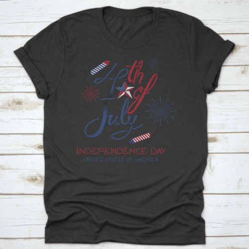 4Th Of July Independence Day Lettering Design United States Of America