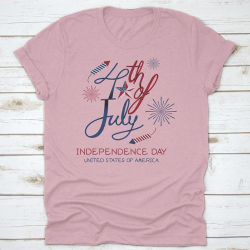 4Th Of July Independence Day Lettering Design United States Of America