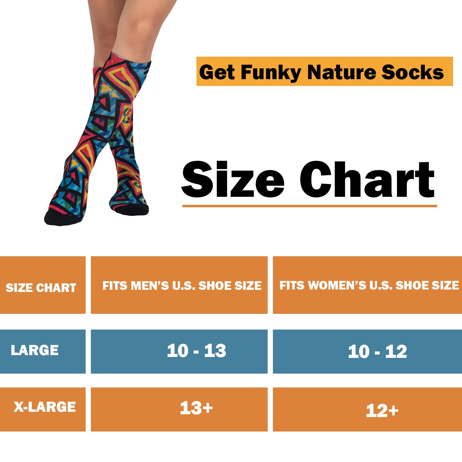 Sierra Socks - Get Funky Pattern CoolMax Socks, Nature Collection for