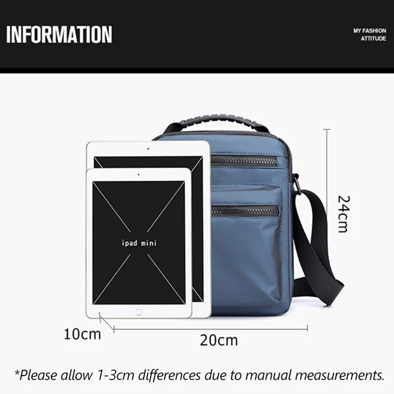 Man Classic Messenger Bag Men's Multifunction Shoulder Sling Pack