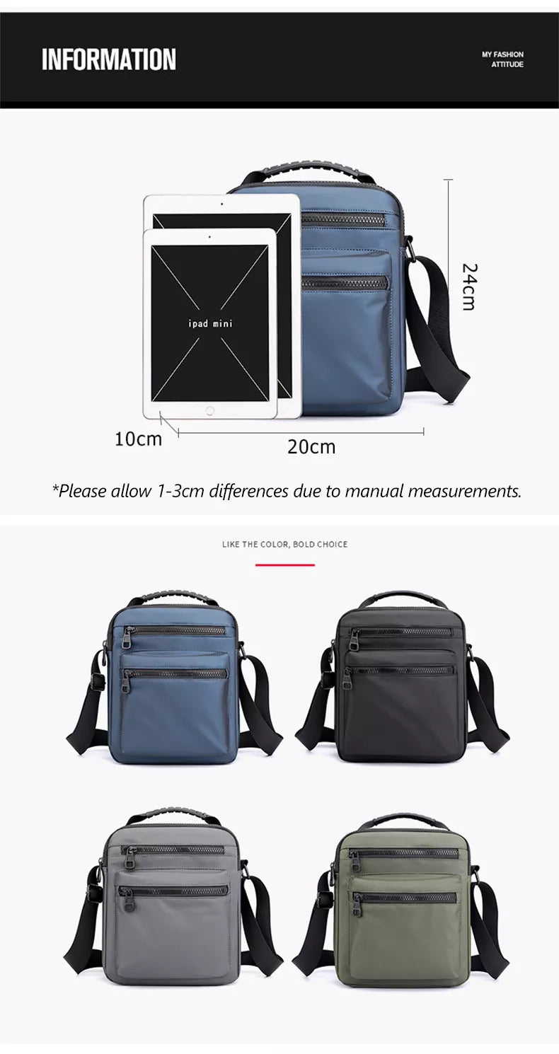 Man Classic Messenger Bag Men's Multifunction Shoulder Sling Pack