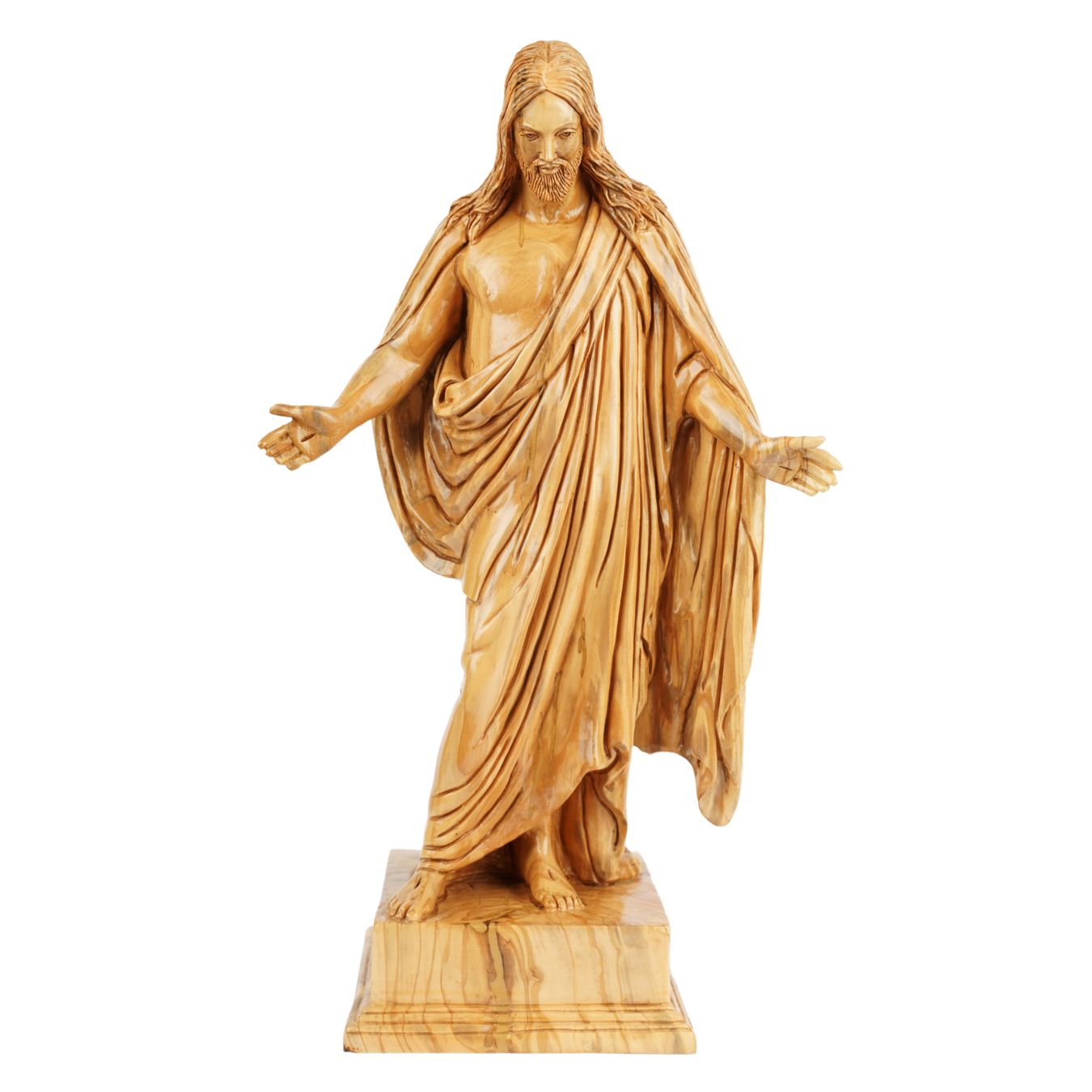 Handgeschnitzte Jesus-Statue aus Olivenholz – Exklusive Christusfigur