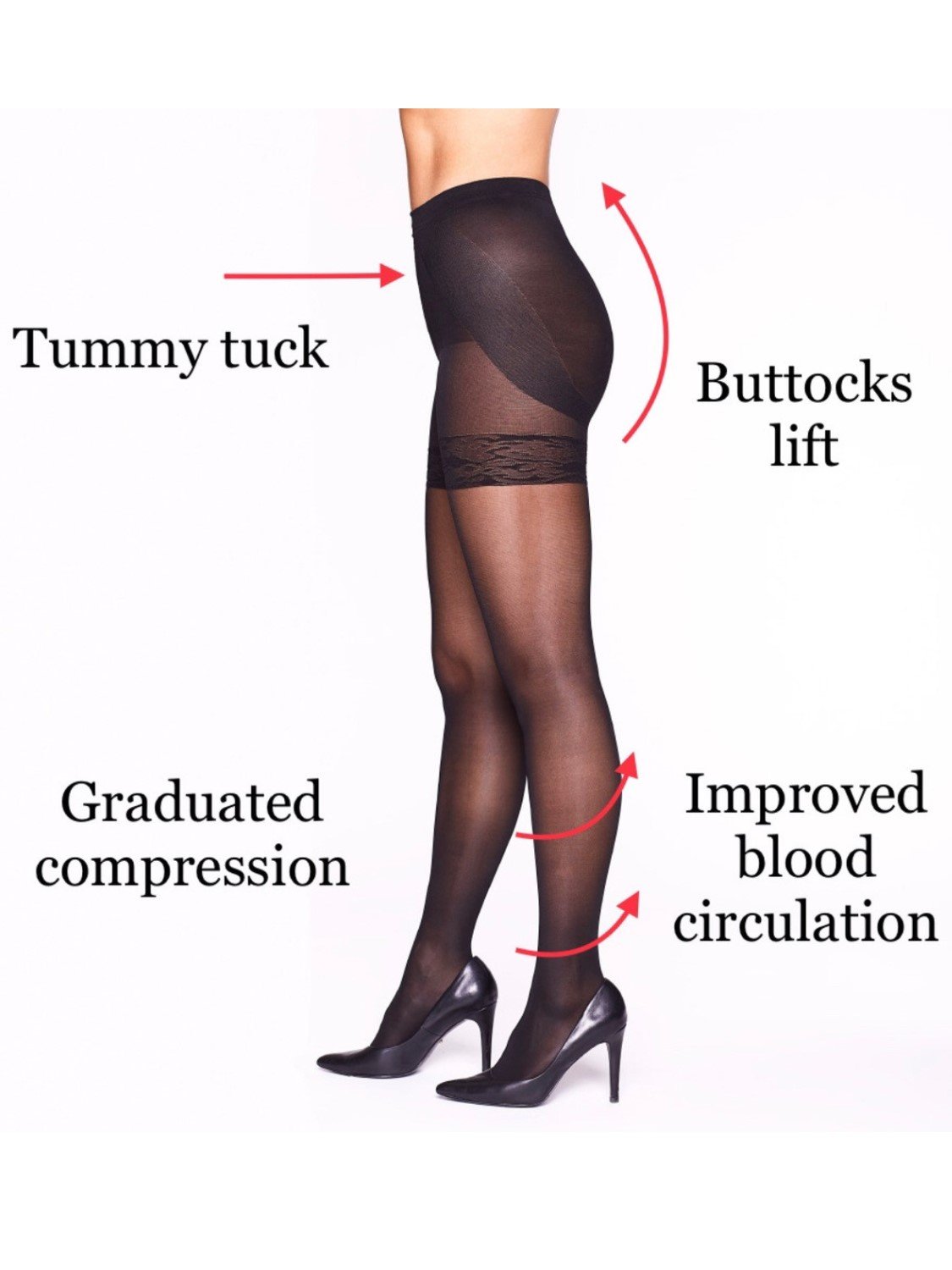 Hosetess Magic Lift shapewear support stockings