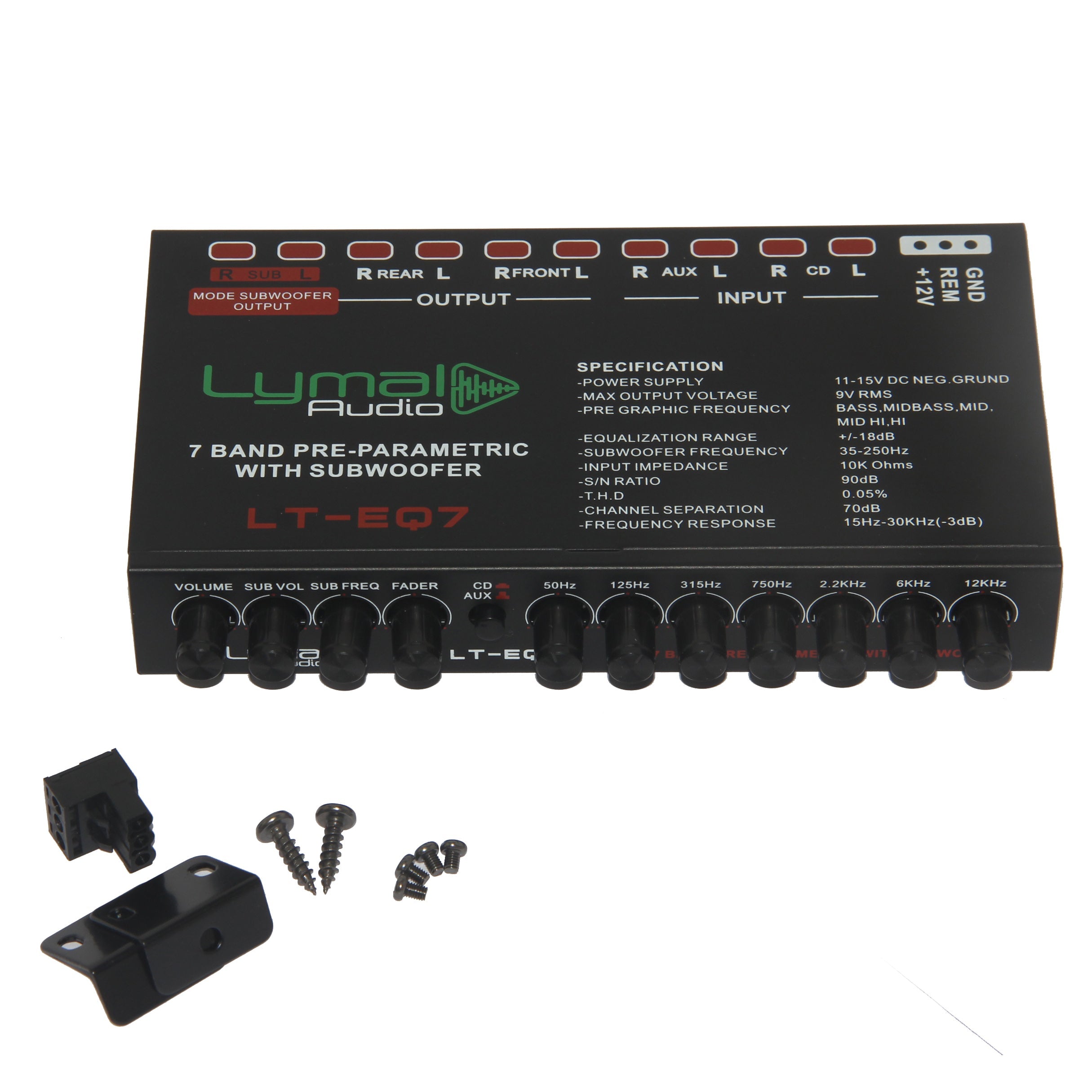LT-EQ7 7 Band 9 Volt Car Audio Graphic Equalizer