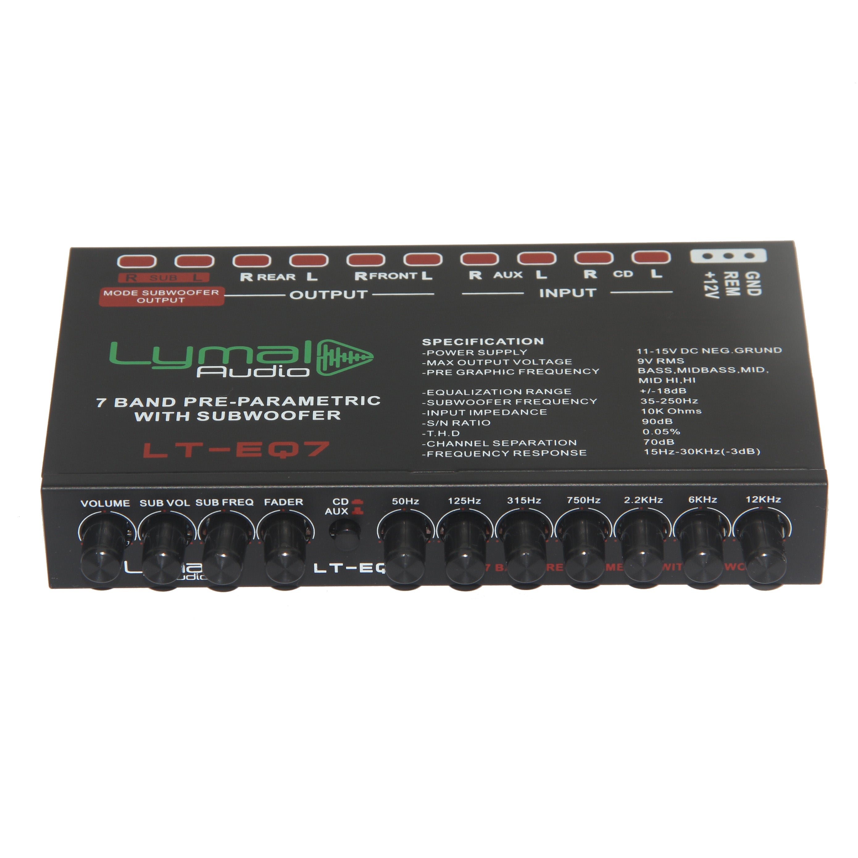 LT-EQ7 7 Band 9 Volt Car Audio Graphic Equalizer