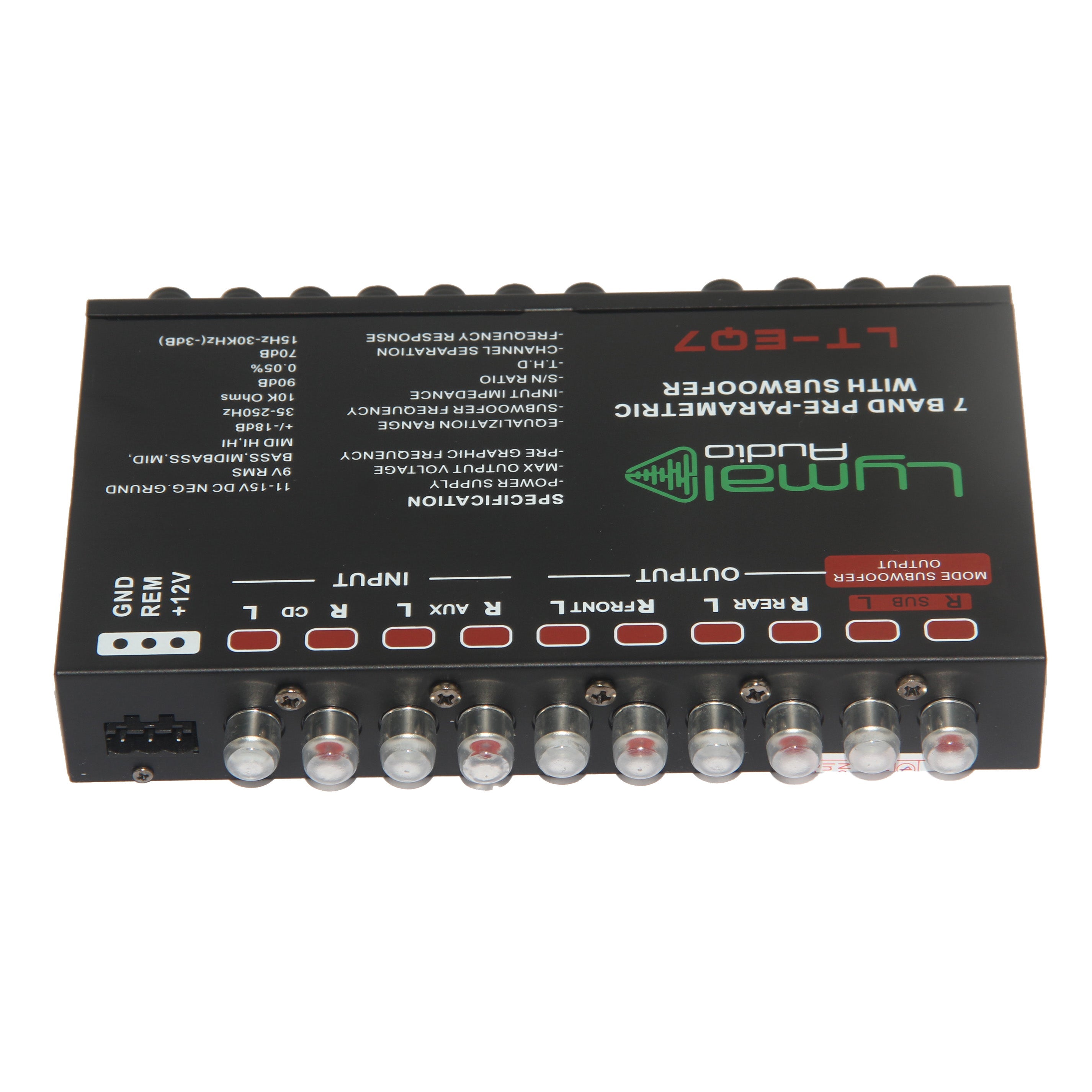 LT-EQ7 7 Band 9 Volt Car Audio Graphic Equalizer