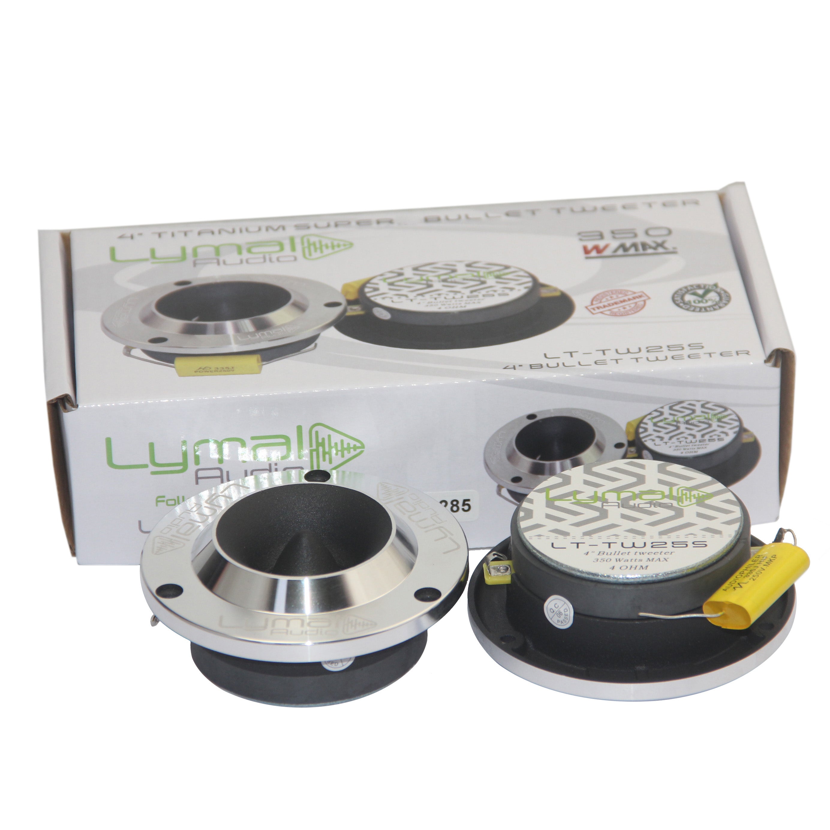 LT-TW25S PRO Bullet 3.75″ Super Tweeters Silver