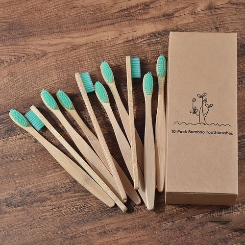 New design mixed color bamboo toothbrush Eco