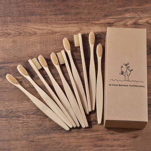 New design mixed color bamboo toothbrush Eco