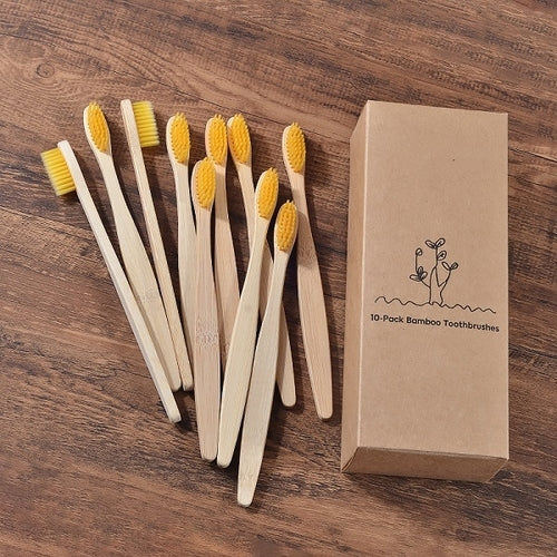 New design mixed color bamboo toothbrush Eco