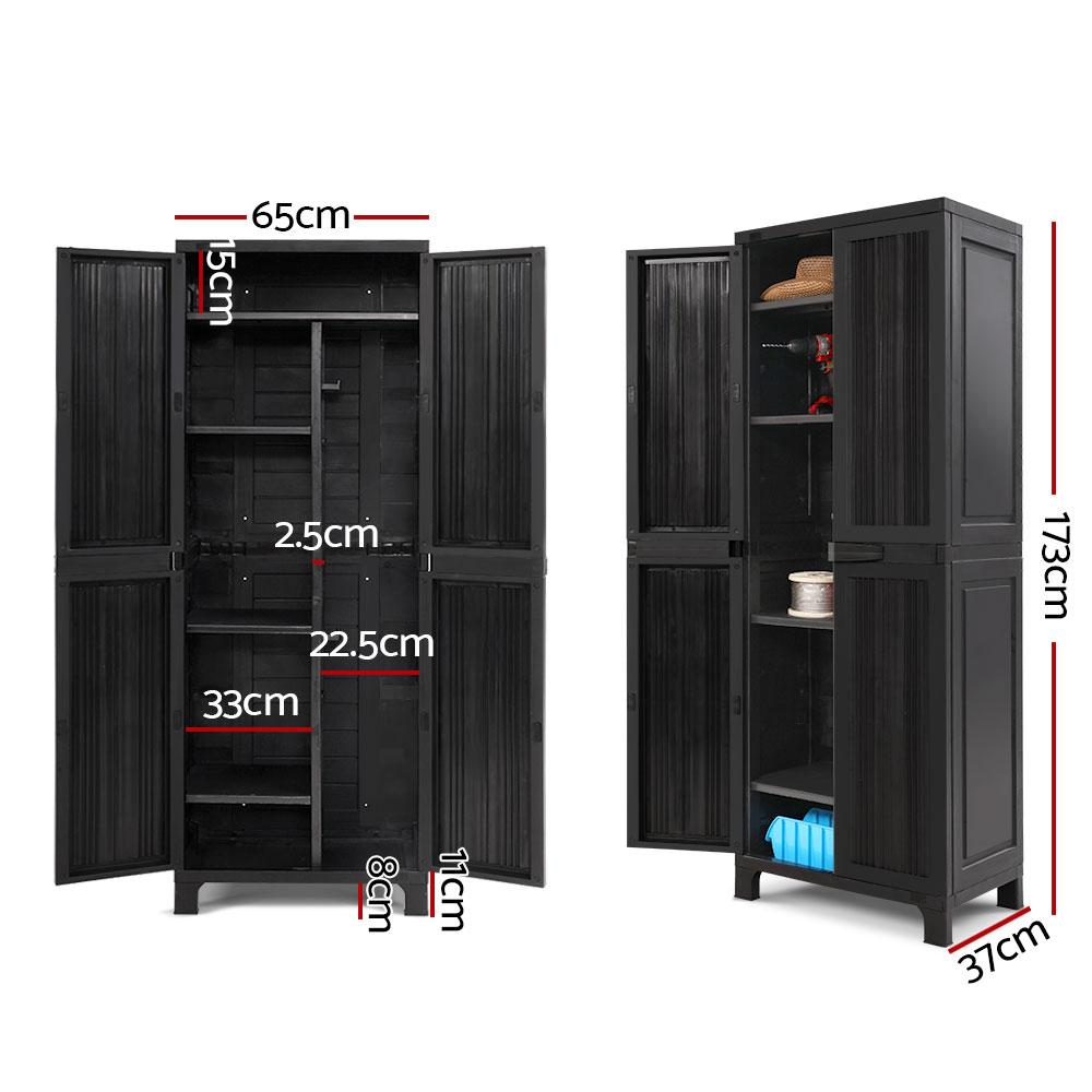 Gardeon Outdoor Storage Cabinet Box 173cm Lockable Cupboard Sheds