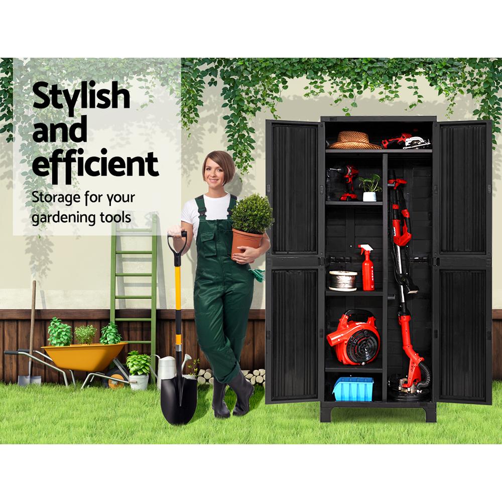 Gardeon Outdoor Storage Cabinet Box 173cm Lockable Cupboard Sheds