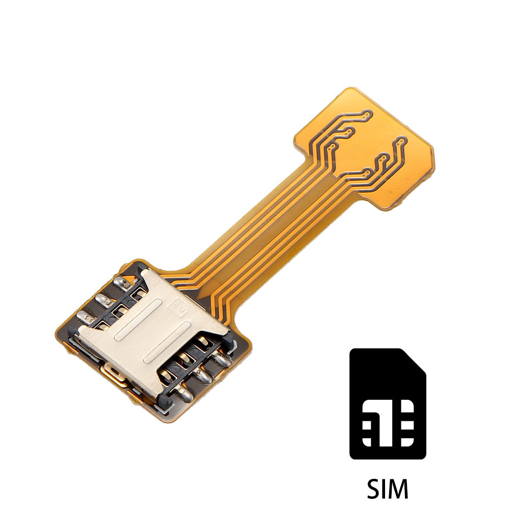 Hybrid Double Dual SIM Card Micro SD Adapter
