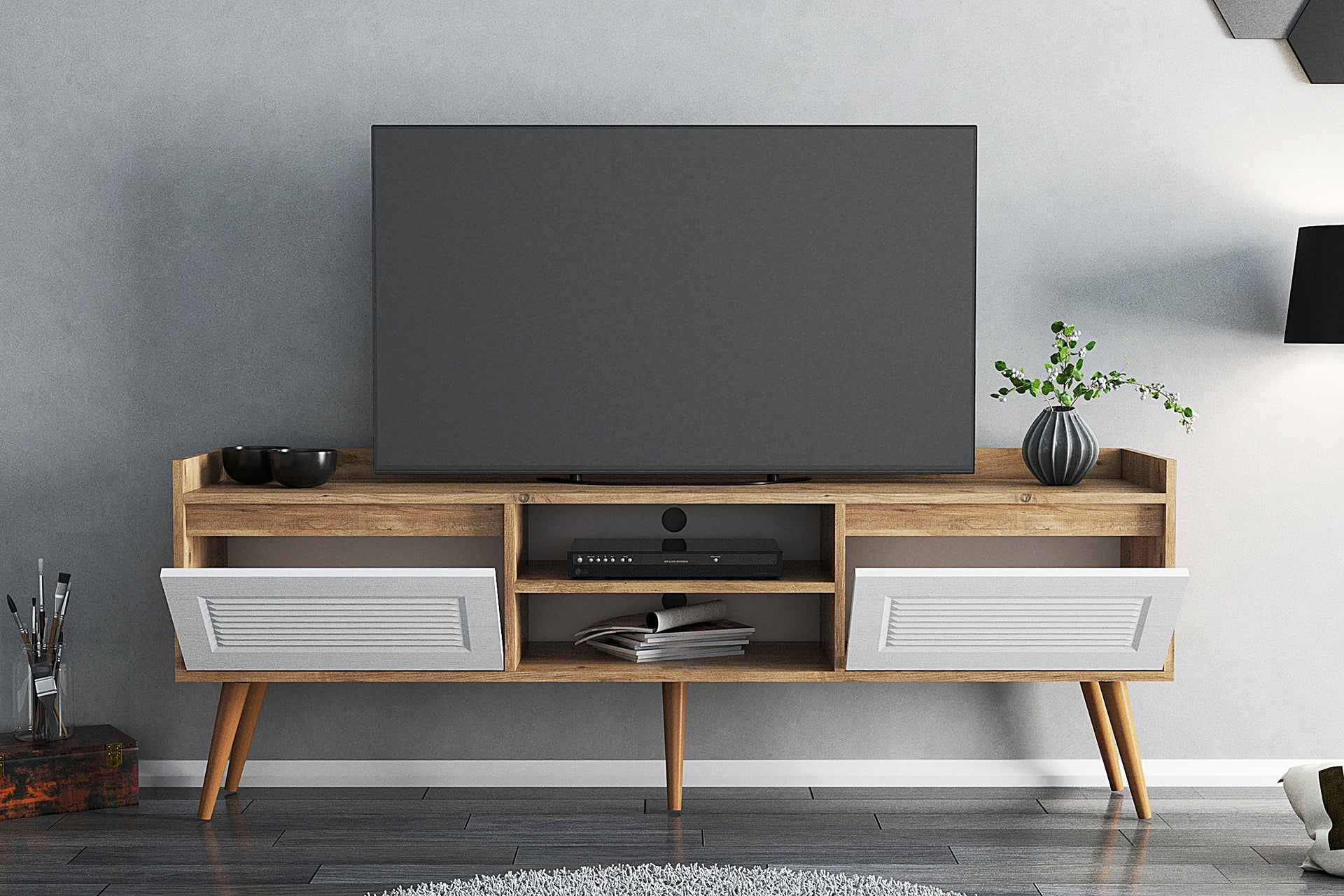 Venosa TV Stand & Media Console for TVs up to 80"