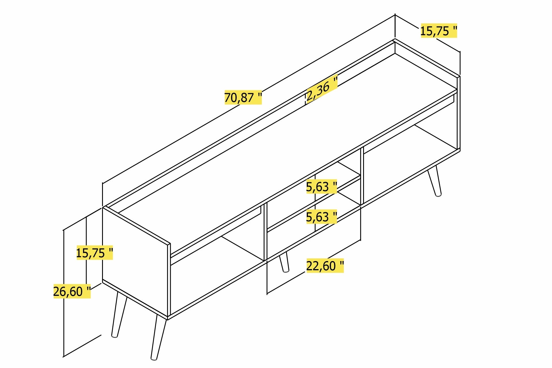 Venosa TV Stand & Media Console for TVs up to 80"