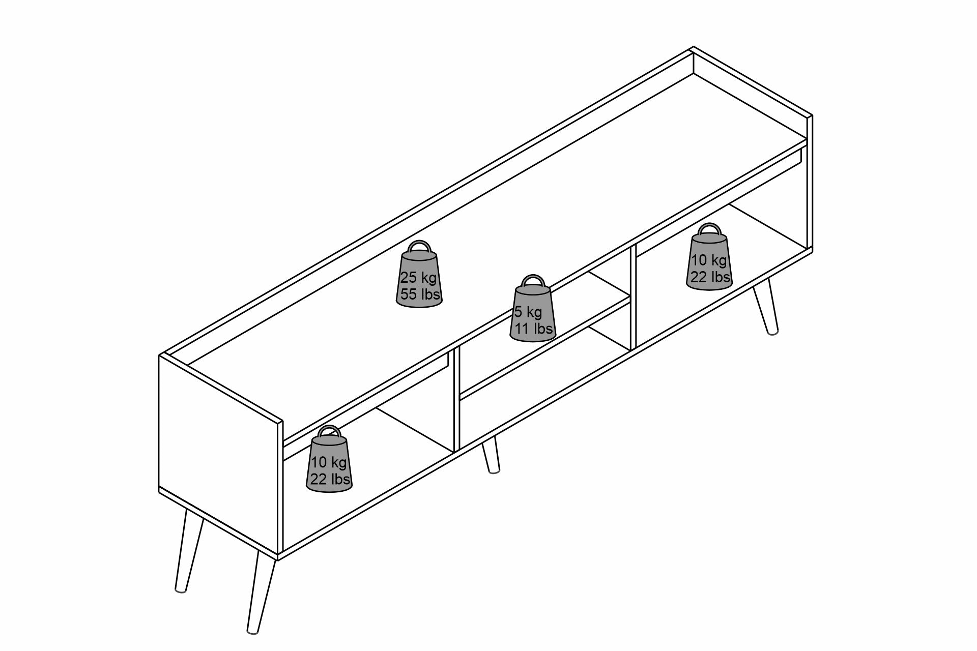 Venosa TV Stand & Media Console for TVs up to 80"