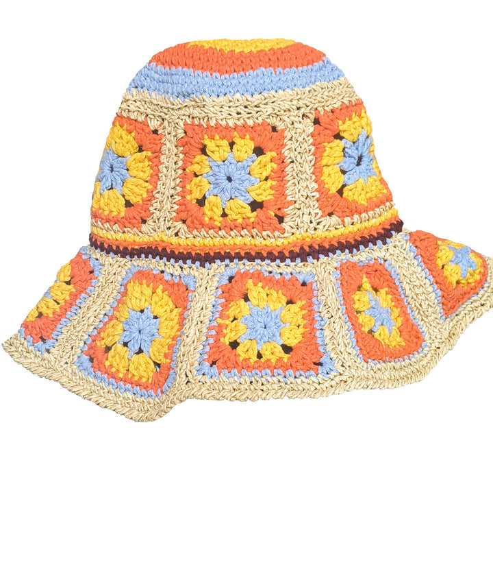 Orange handmade knit hat