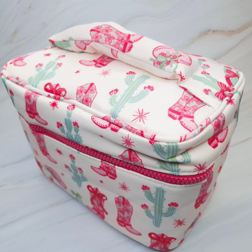 Cherry Bowtiful Travel Cosmetic Case With Handle