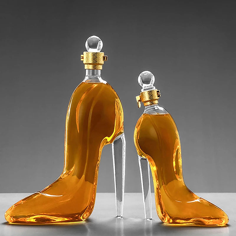 375ml 700ml High-Heels Shoes Shaped Whisky Decanter Glass Crystal