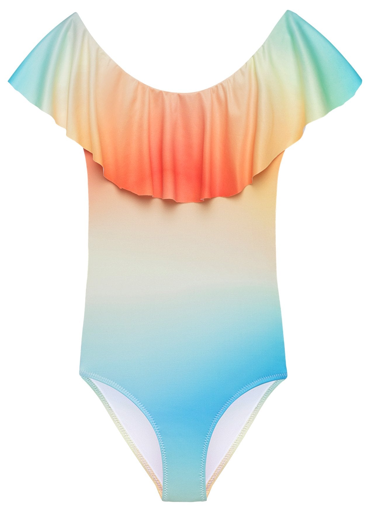 Sunset Print Bathing Suit