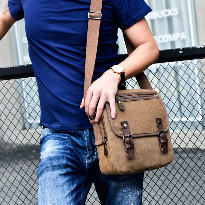 Casual Fashion Canvas Men's Bag Vintage Men's Canvas Shoulder Bag
