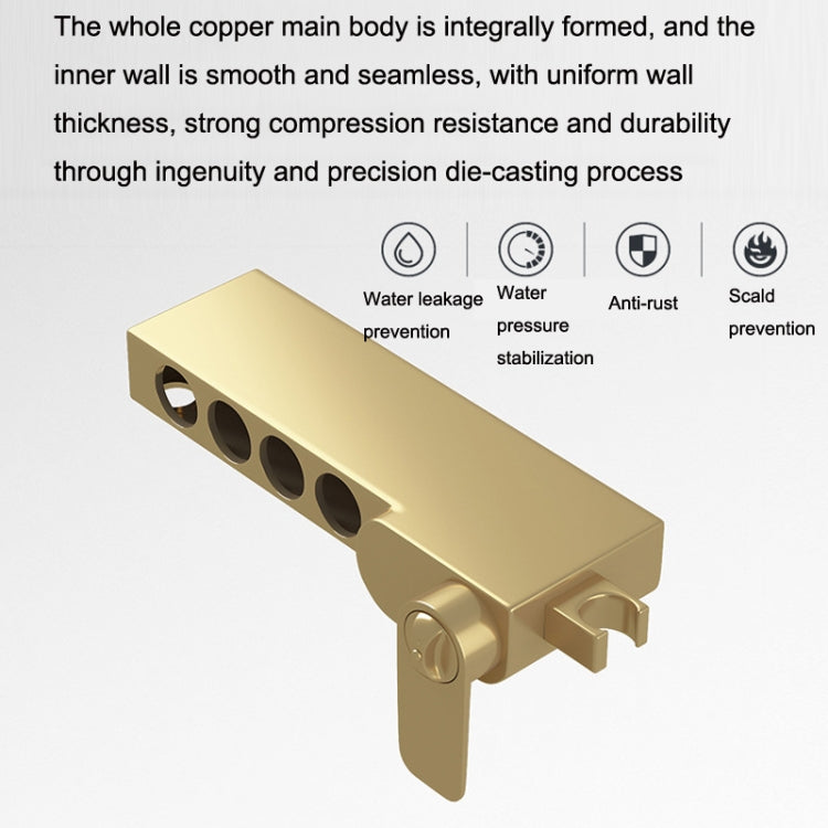 A11 Three Gear Round Tube Hot And Cold Shower Head Set Home Bathroom