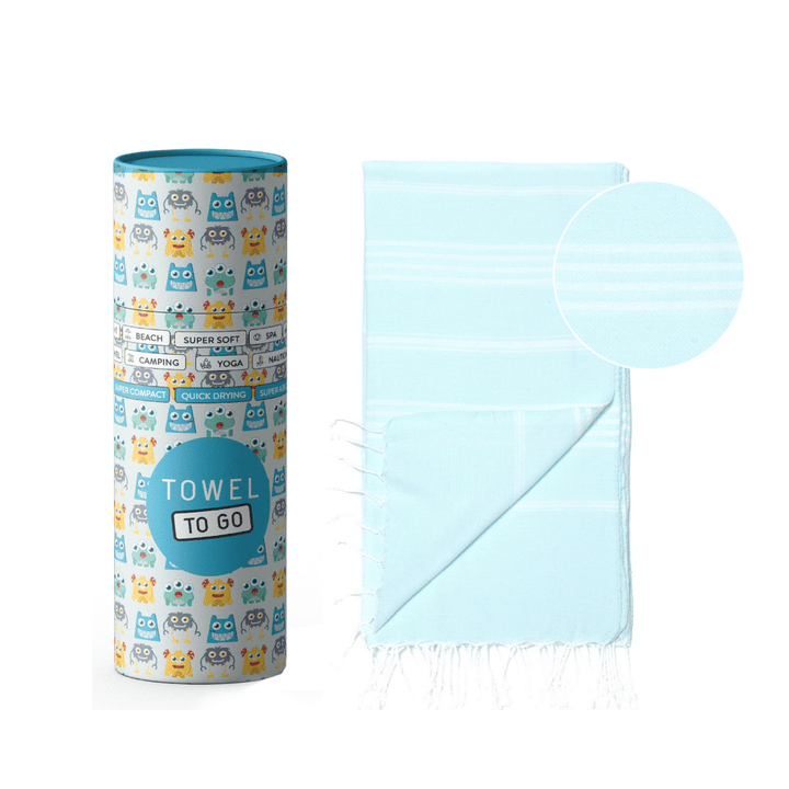 Kids Beach Pool Hammam Towel, Mint in Gift Box